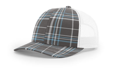 Plaid Charcoal/Columbia Blue/White
