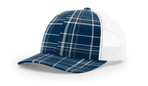 Plaid Navy/ Charcoal/White