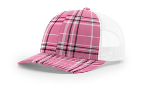Plaid Hot Pink/Black/White