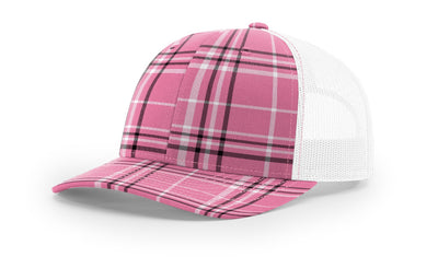 Plaid Hot Pink/Black/White