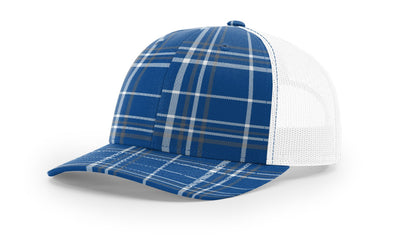 Plaid Royal/Charcoal/White